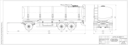 Slurry tanker trailer for food liquids or service water 4671S3-20
