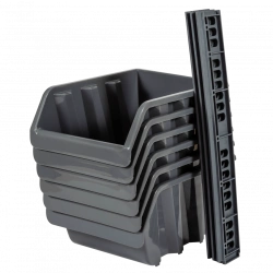 Set of medium trays for metalware with bar (6 pcs.)