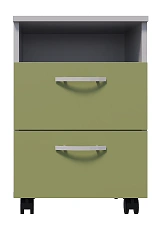 Swinging pedestal with niche and 2 drawers T.4