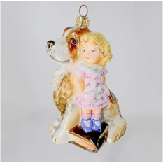 Handmade glass Christmas tree toy "Best Friend"