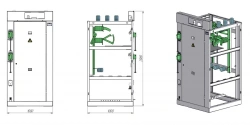 Single-sided service prefabricated chambers for rated voltage 6, 10 kV KSO series