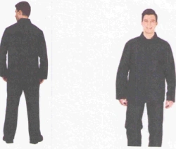 Men's suit (jacket, trousers) for protection against convective heat, thermal radiation, short-term exposure to open flame, heat