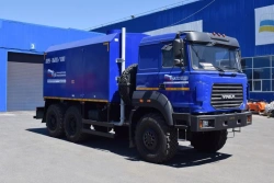 Mobile steam generating unit (MPU), UZST brand, type UZST02, modification 6890-16 on Ural 5557-80 chassis.
