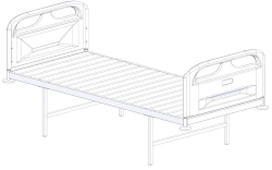 KF0-01-"MSC" (MSC-4106P) - General hospital bed with single bed, without wheels, plastic backrests, bed - steel plate