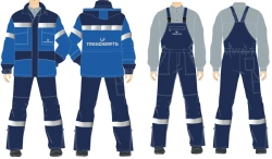 Special clothing of employees of the organisations of the Transneft system. Suits (OPZ) (jacket, dungarees) for men for protecti