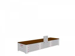 Gymnastic bench for measuring flexibility Romana 203.03.03