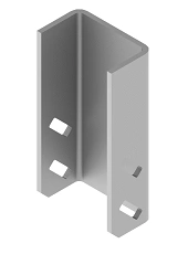 Starting bracket for profile BSUP 8K SU8 STK-200, with overall dimensions 102x58x200, with metal thickness 6,0 mm, galvanised st