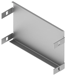 End cap of self-supporting cable trunking KTI 00x00 Z, with overall dimensions from 150x100 mm to 1000x175 mm, with metal thickn