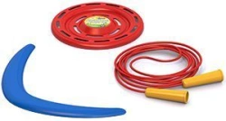Game set No. 69 (gymnastic jump rope, boomerang, flying saucer)