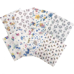 Lining sheet (diaper) of cotton fabrics, coloured