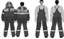 Women's suit (jacket, dungarees) for protection against low temperatures, general industrial pollution and mechanical effects (a