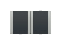 CADUCEUS ALING POWER Double socket for open installation with earthing with plastic base with cover 16A, 250V~, IP4