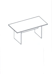 Table, article no. 158 from the hotel furniture set "Visit"