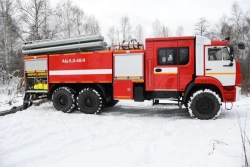 Fire tanker truck ??-(5,0-9,0)-40/4, type 58815K43118, modification ?? (5,0-9,0)-40/4 (43118), on chassis KAMAZ-43118-A5, 4311.