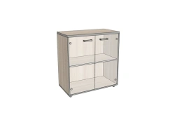 Shelving unit with glass, low, wide 776*400*830 mm ASUS-1