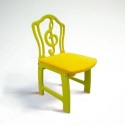 Violin clef children's chair with upholstered element, article no. 20073