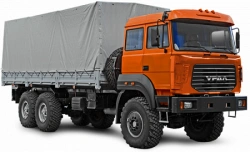 Flatbed truck Ural 4320-80 (Equipment variants: gearboxes YaMZ: 0905, 1105, 1205, 1909 and their configurations; clutches YaMZ: