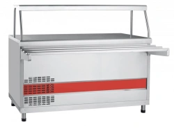 Refrigerated high-temperature display counter with neutral cabinet PVV(H)-70KM-01-NSh