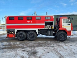 Fire hose truck AR-2, type 670611 on the chassis of KAMAZ-43118-50.