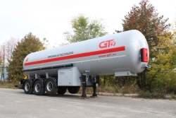 Semi-trailer-tanker PPCT-3, type P3, modification 96833-0000010-02. Axle unit AGOS-3-GT7-00.00.000-01 or axle unit BPW