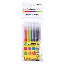 Flomasters "Apple", 06 colour. , washable, packet, europodweight