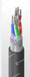 Control and monitoring cable, with tinned copper conductors and PVC plasticate insulation of reduced fire hazard of KUHVVENG(A)