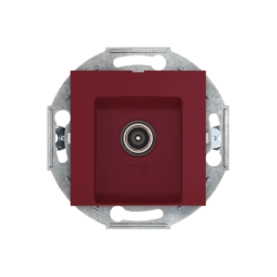 CADUCEUS ALING PRESTIGE Single flush-mounted aerial TV/FM socket, burgundy, item no. 6012I.3 (mechanism). 6012I.3 (mechanism)