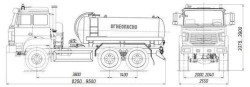 Tank truck for oil and gas condensate collection AKN/AKNS 4680L9-01 on URAL chassis 5557-4551-78, 5557-4551-80, 5557-4551-82
