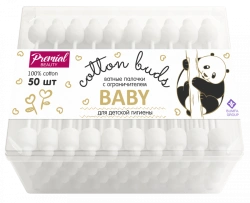 PREMIAL Baby cotton swabs with stop 1/50/24