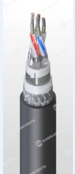 Control and monitoring cable, with tinned copper conductors and PVC plasticate insulation of reduced fire hazard of KUVKVEng(d)