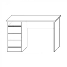 Wooden laboratory desk