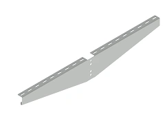 Two-sided console KN 000/2, with overall dimensions from 75x300 mm to 160x1300 mm, with metal thickness from 1,5 mm to 2,0 mm, s