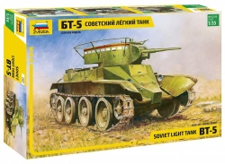 Assembled model "Soviet light tank BT-5"