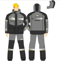 Men's suit for protection against low and elevated temperatures, exposure to static electricity, and mechanical effects.