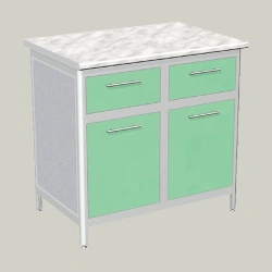 Two-door cabinet with two drawers model LTD-6