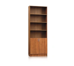 High office cupboard 1800x800x475MM brown LDPE 5 sections 2-door bookcase for books