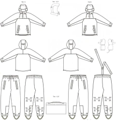 Windproof suit (jacket and trousers) for officers of special units of internal affairs bodies of the Russian Federation
