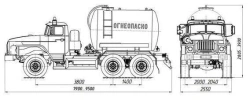 Tank truck for oil and gas condensate collection AKN/AKNS 4680K8 on URAL 4320-1151-61, 4320-1151-63, 4320-1151-71, 4320- chassis