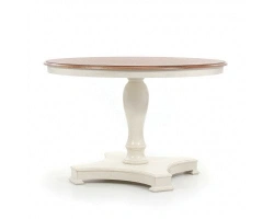 Round dining table on one support