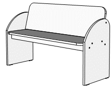 Wooden furniture for preschool institutions: Play module "Sofa"