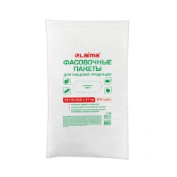 Packing bags 18(10+2x4)x27cm, 600pcs, HDPE 9 micron, Europack, LAIMA, 608530