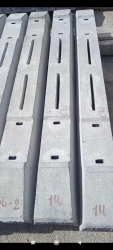 Reinforced concrete sleepers type I for separate rail fastening with threaded attachment of rail and lining to sleeper subtype S