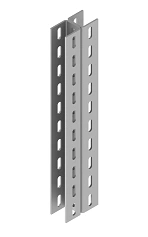 Profile double BSUP 5D-000, with overall dimensions from 50x100x200 mm to 50x100x6000 mm, with metal thickness from 2,0 mm to 4,