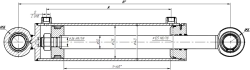 Hydraulic cylinder 1145M.00.00.00.00 (125x50-400, mm), 16MPa