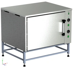 Roasting cabinet, sectional, electric SHZh-150-1s12 (1 section, heat chamber of carbon steel section, chamber door without