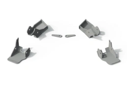 Metal protection for Jeep Wrangler JL 4WD (front and rear lower control arm skids) (V-2.0T; 3.6; 2.2D) (2018-) + fixing kit