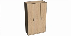 AR03.3 Clothes and linen cupboard "Adele", 1200x2050x600 (black)