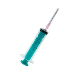 Single-use three-detail sterile injecting syringe with "Luer" tip, 15 ml capacity, with injection needle