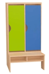Children's sectional cupboard with bench