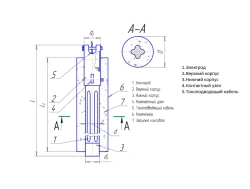 Ferrosilide anodic earthing electrode AZM-3HK-SUGAZ